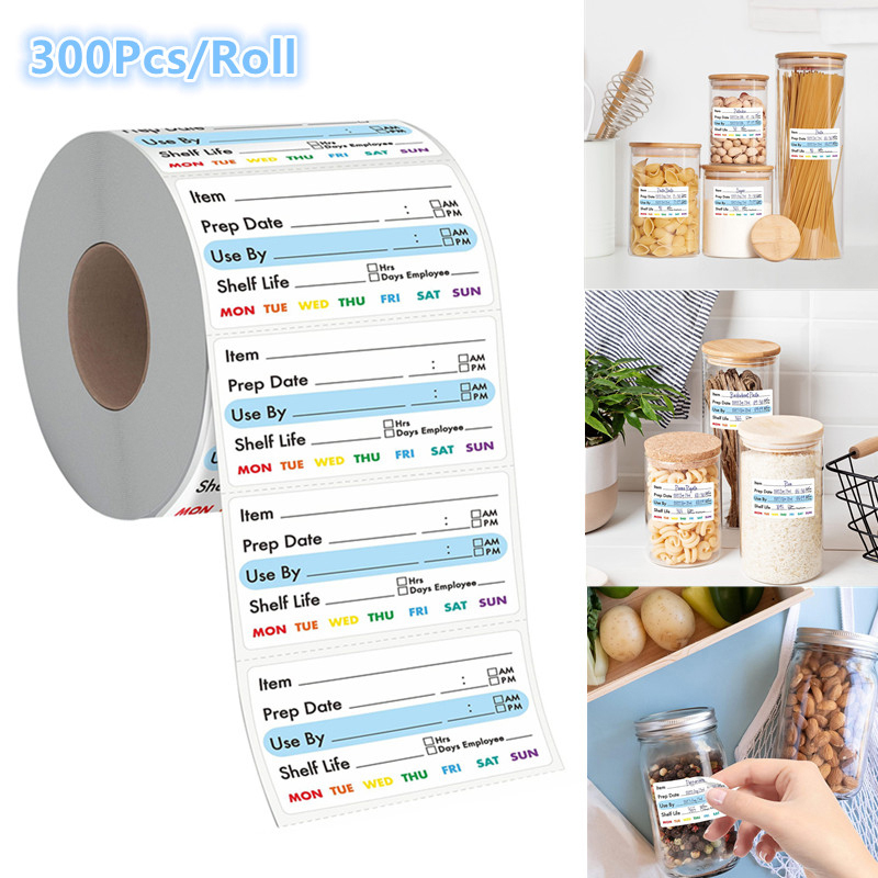 Food Snacks Label - ^300Pcs/Roll 주방 날짜 식품 스티커 라벨